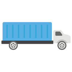 Flat icon of a moving truck delivery