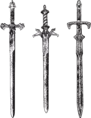 Fotobehang set of swords handdraw © Fahrizal
