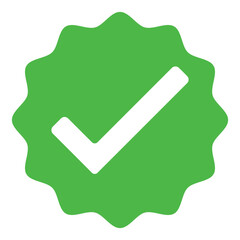 Verified icon vector illustration. Guaranteed stamp or verified badge. trendy design