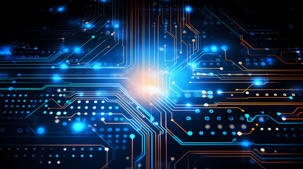 Motherboard digital chips, circuit board background