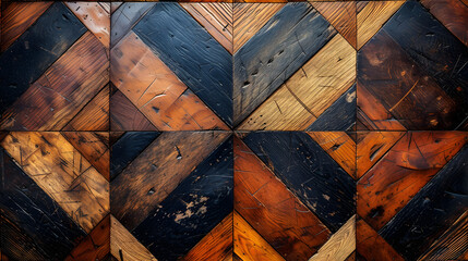Close-Up of Variegated Wooden Floor