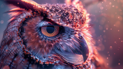 Portrait of an unreal owl