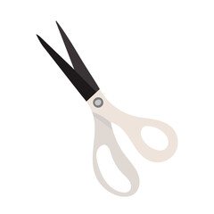 scissors in flat style on white background vector
