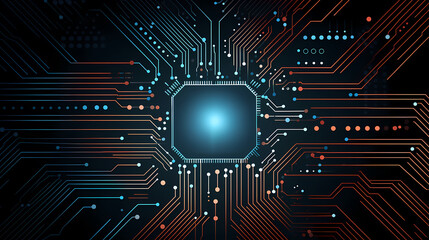 Motherboard digital chips, circuit board background