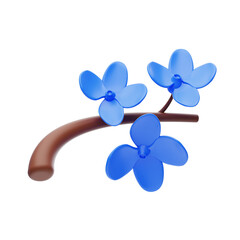 Fototapeta premium 3D Orchid Cute Exotic Floral Grace. 3d illustration, 3d element, 3d rendering. 3d visualization isolated on a transparent background