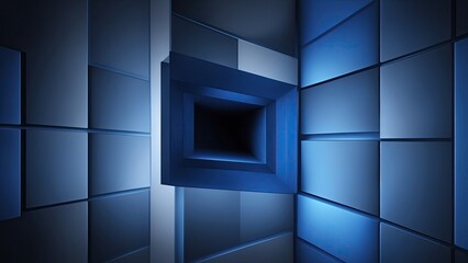 Abstract Gray square wallpaper with a blue light