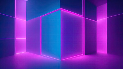 Abstract Pink square wallpaper with a blue light