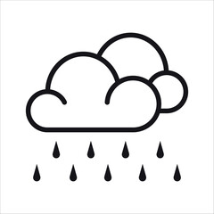 rain icon simple and aesthetic design art eps 10