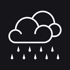 rain icon simple and aesthetic design art eps 10