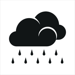 rain icon simple and aesthetic design art eps 10