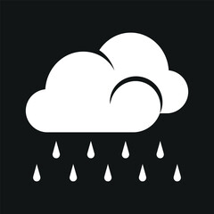 rain icon simple and aesthetic design art eps 10