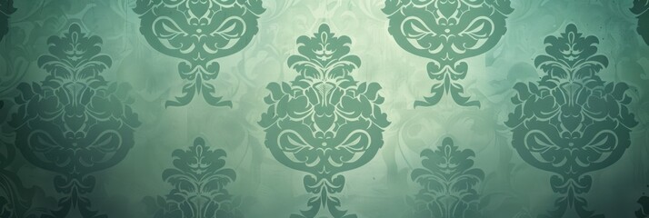 Mint wallpaper with damask pattern