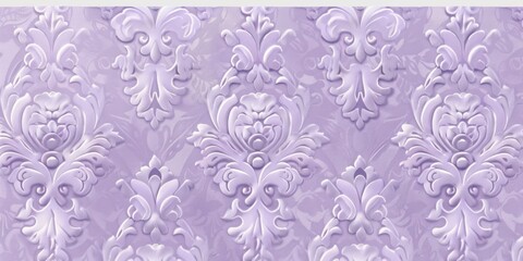 Lilac wallpaper with damask pattern