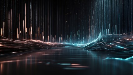Digital backdrop illustrating the seamless flow of data in contemporary IT environments