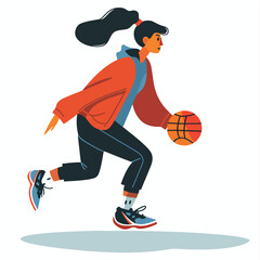 physical activity Single Person doing playing Basketball