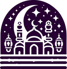 Ramadan Vector Logo of islamic mosque