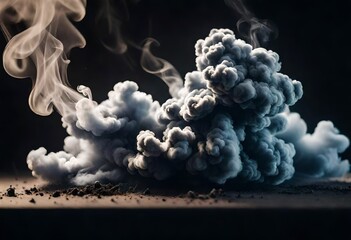 fantasy colored smoke on black background,   3D, glitter