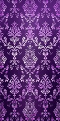 Purple wallpaper with damask pattern