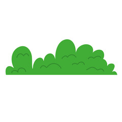 Obraz premium Hand drawn natural green grass bushes