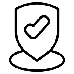 data protection line icon
