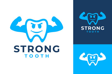 Strong Healthy Teeth Dentist Logo Design