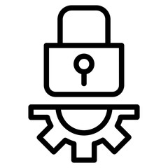 data protection line icon