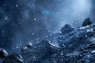 water particles on the surface of an asteroid, scientific discovery concept - Powered by Adobe