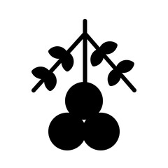 Abundant Berry Fruit Glyph Icon