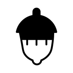 Acorn Food Fruit Glyph Icon
