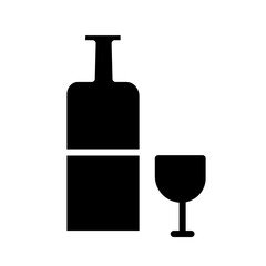 Alcohol Bottle Wine Glyph Icon