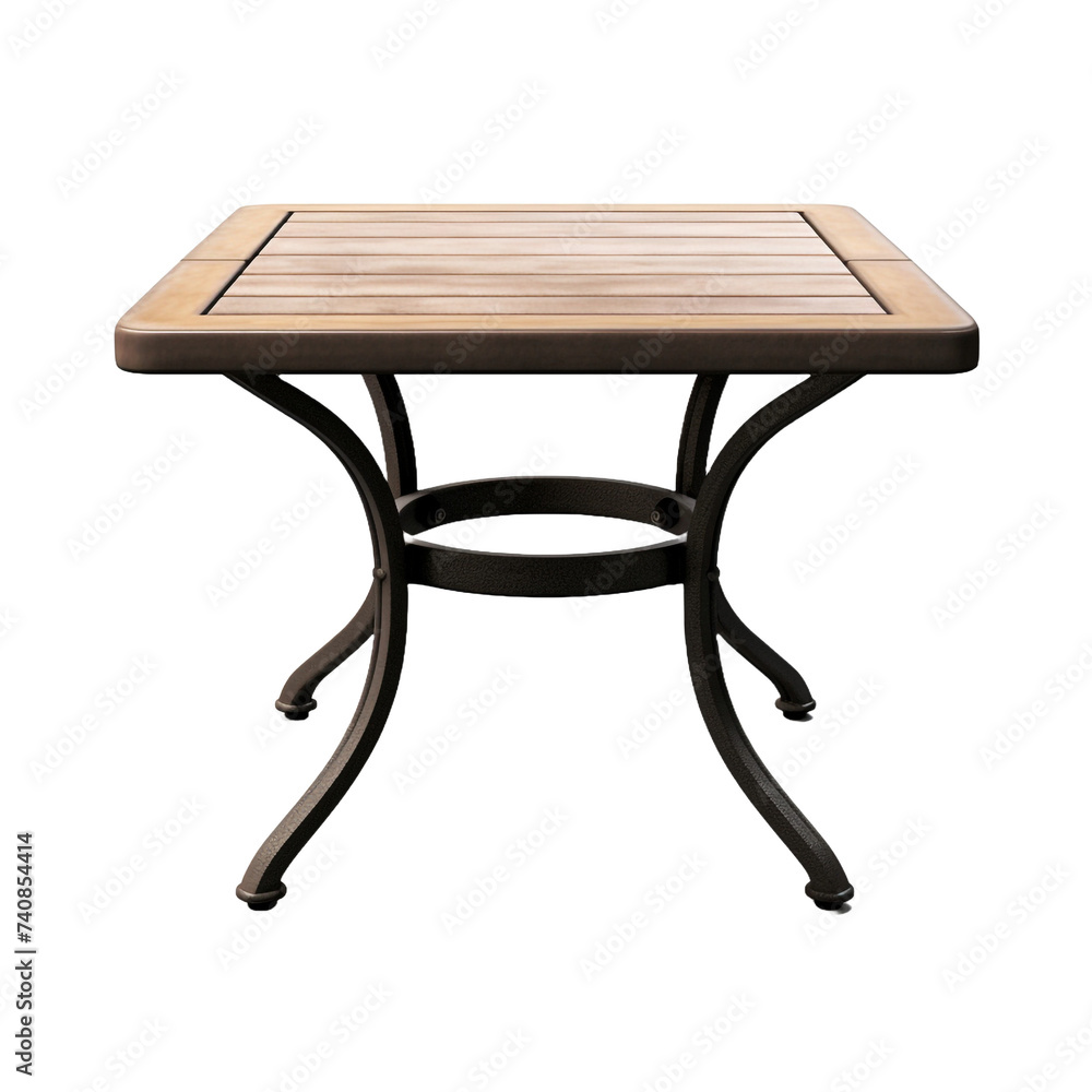Poster patio table isolated on transparent background