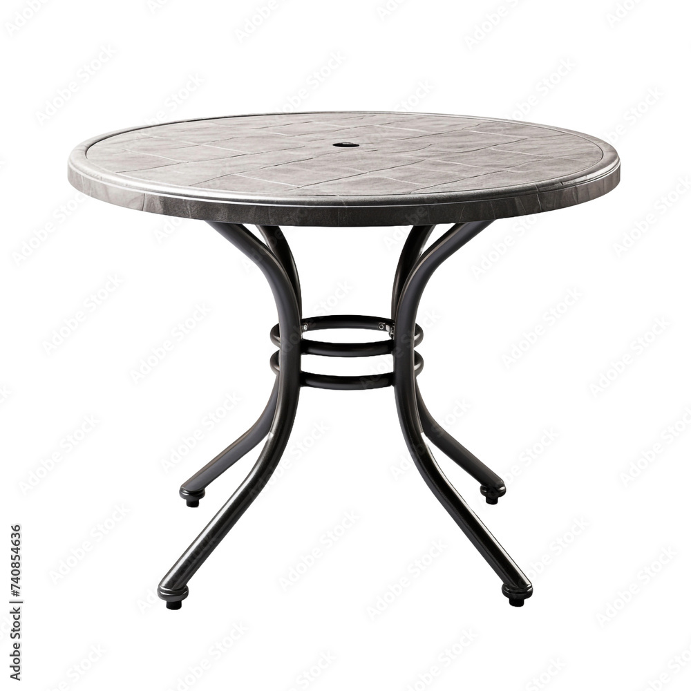 Poster patio table isolated on transparent background