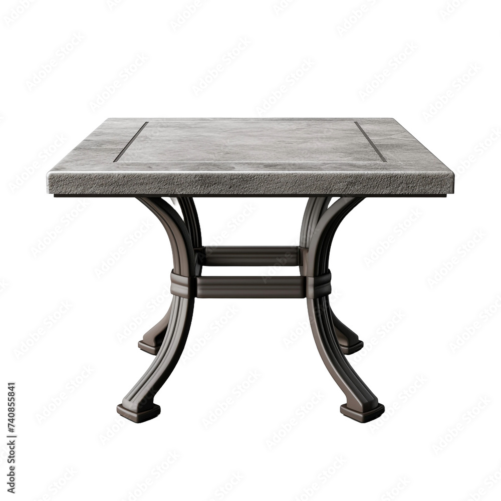 Poster patio table isolated on transparent background