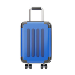 3D Luggage Model Travel Companion. 3d illustration, 3d element, 3d rendering. 3d visualization isolated on a transparent background