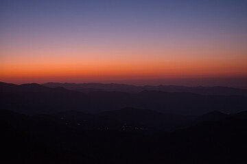 sunset over the mountains