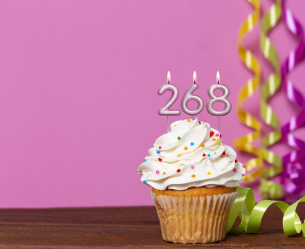 Birthday Cake With Candle Number 268