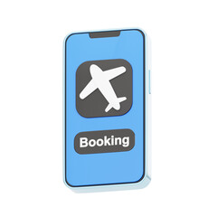 Fototapeta premium 3D Mobile Online Booking Icon Model . 3d illustration, 3d element, 3d rendering. 3d visualization isolated on a transparent background