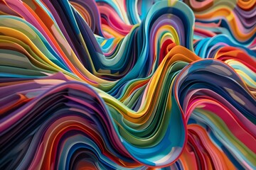 Mesmerizing Colorful Wavy Abstract Pattern