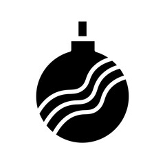 Snow Ball Xmas Glyph Icon