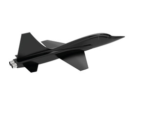 Fighter jet isolated on background. 3d rendering - illustration
