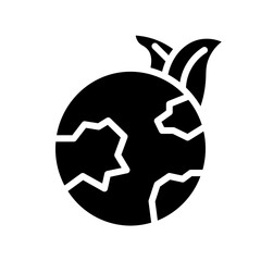 Global Green Power Glyph Icon