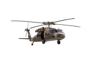 Fototapeta premium War helicopter isolated on background. 3d rendering - illustration