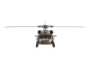 War helicopter isolated on background. 3d rendering - illustration