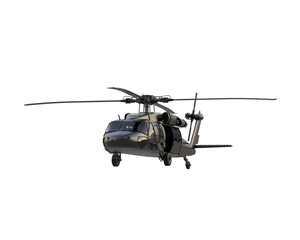 War helicopter isolated on background. 3d rendering - illustration