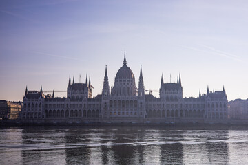 Fototapeta premium A magical morning atmosphere in Budapest, Hungary.