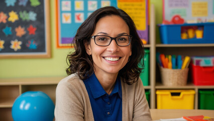A beautiful portrait of a kindergarten teacher