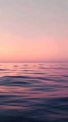 Naklejka na ściany i meble Serene Ocean at Sunrise with Pastel Sky