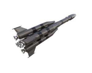  Missile isolated on background. 3d rendering - illustration