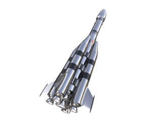  Missile isolated on background. 3d rendering - illustration