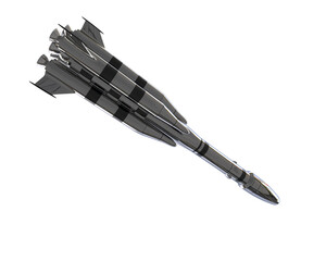  Missile isolated on background. 3d rendering - illustration
